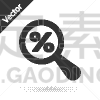 百分比号,放大镜,灰色,图标,商务,焦点,技术,抵押文件,品牌名称,促销