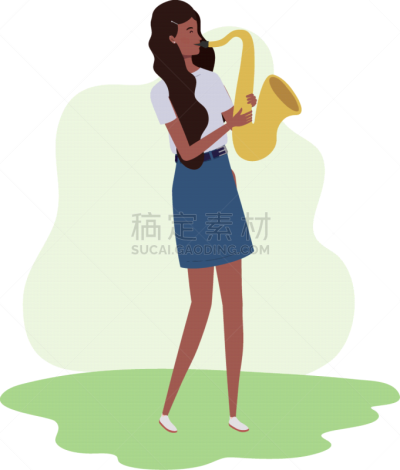 萨克斯,白色背景,青年女人,管弦乐队,爵士乐队,乐队,交响乐团,风,传统节日,女人
