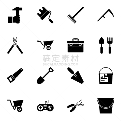 分离着色,把手,计算机图标,白色,农业,独轮手推车,操纵杆,工具箱,金属,大桶