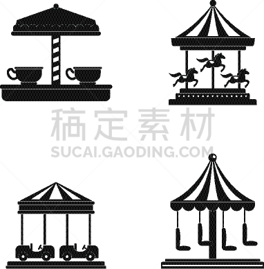 马,旋转类游乐,高雅,计算机图标,简单,华丽的,杯垫,布置,休闲