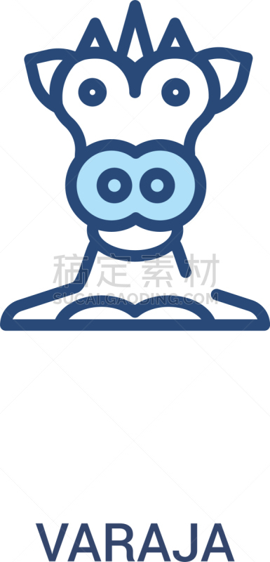 两只动物,线条,概念,简单,图标,可爱的,轮廓,白色,拉克什米,自然