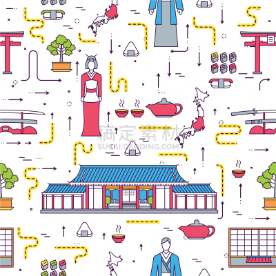 非都市风光,旅行的人,日本,人种,轮廓,红色,国内著名景点,传统,度假,复古