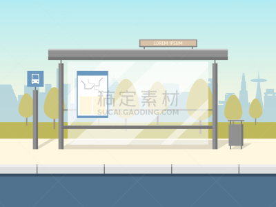 公共汽车站,漫画,贺卡,巴士,商务,建筑业,化妆舞会服,蜘蛛网,车站