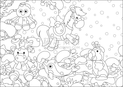 玩具,雪,圣诞树,白色,贺卡,圣诞装饰物,圣诞卡,小马,海豚,童话故事