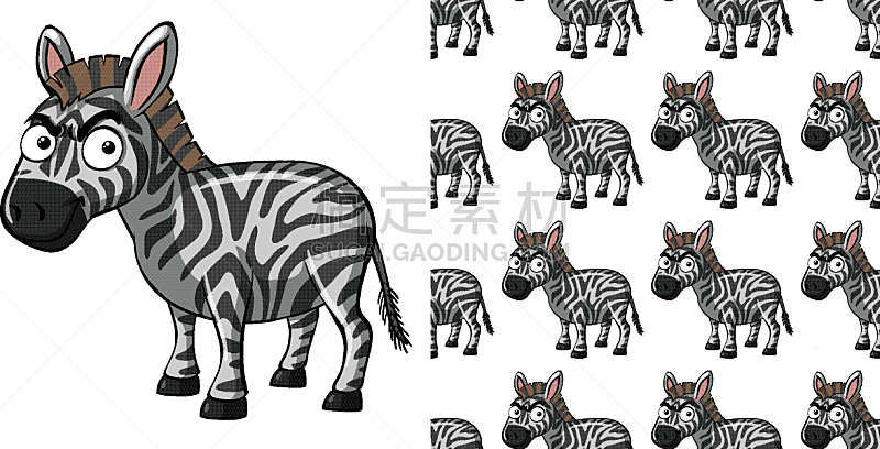 seamless background design with cute zebra