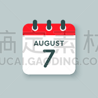 计算机图标,八月,日历,第七天,传媒,,事件,贺卡,数字7,背景分离