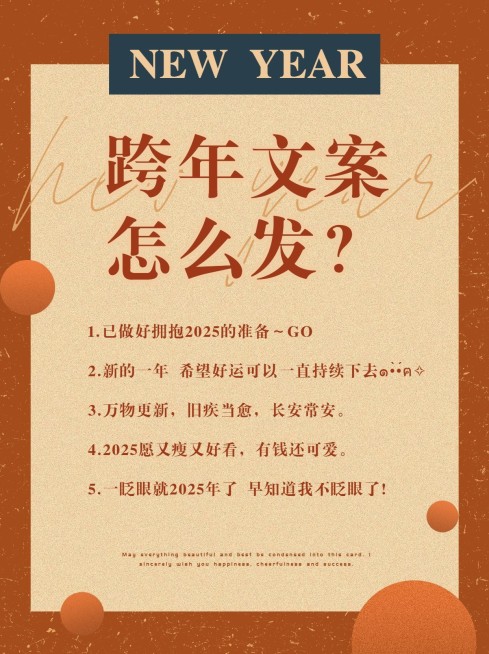 跨年新年文案攻略小红书封面配图预览效果