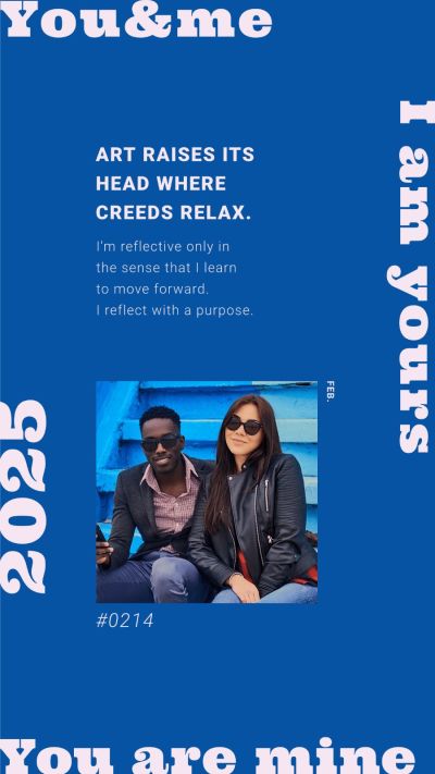 Literary Typesetting Valentine's Day Couple Dates Moment Instagram Story