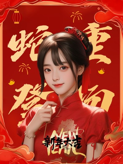 春节新年祝福晒图小红书配图AIGC