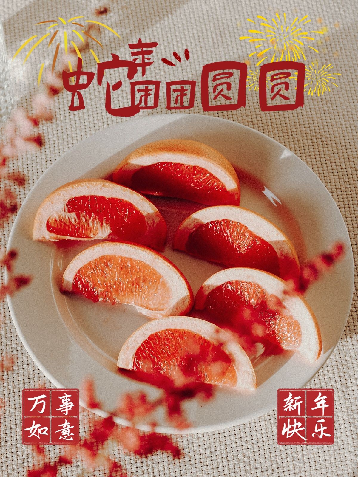 春节新年晒照PLOG模板