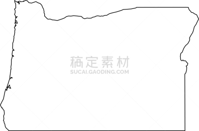 轮廓,黑色,美国,州,俄勒冈州,固体,非都市风光,形状,白色