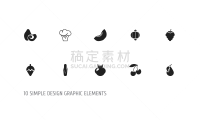 符号,水果,数字10,有机食品,蔬菜,季节,清新,糖罐,维生素,图像