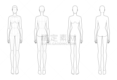 模板,女人,时尚,背景分离,肖像,技术,臀,时装模特,人的脸部