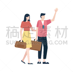 男人,女人,手包,伴侣,成年的,旅行者,家庭,人,女孩,旅行