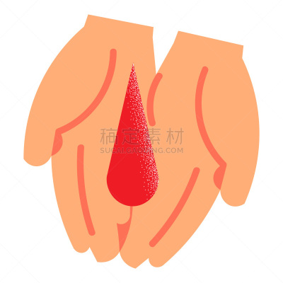 水滴,矢量,绘画插图,手掌,人,健康保健,红色,机敏,药