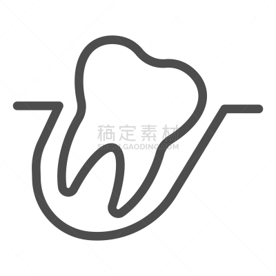 口腔卫生,问题,轮廓,智慧,符号,概念,矢量,牙齿,标志,倾斜的