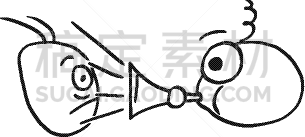 噪声,男人,进行中,铜管乐器,卡通,嗡嗡祖拉,图像,做