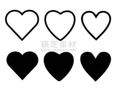 概念,心型,符号,瘦弱,直的,新的,黑色,分离着色,线条,白色背景
