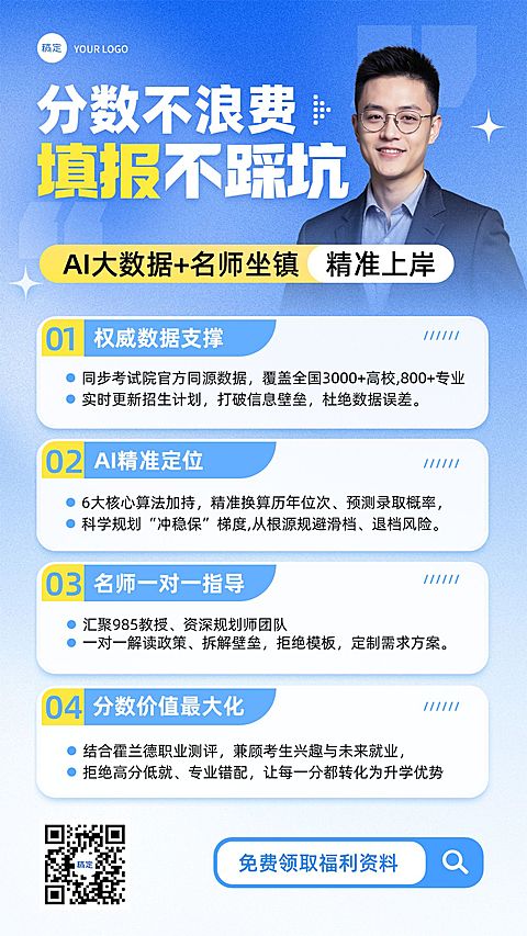 高考志愿填报机构服务介绍海报