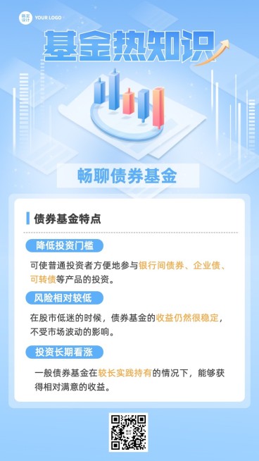 金融基金债券知识科普2.5D手机海报预览效果