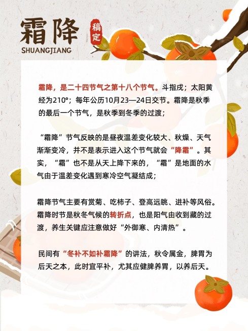 霜降节气科普小红书套装小红书配图预览效果