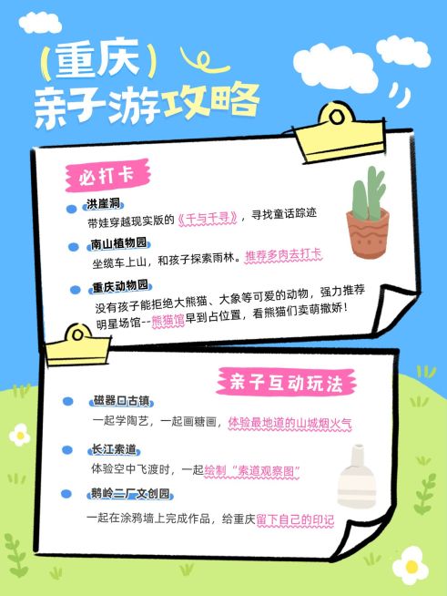 旅游攻略拙气感手帐风小红书配图预览效果