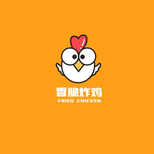 创意餐饮美食炸鸡美团外卖店铺logo店标头像入口图预览效果