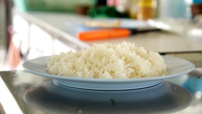 大蒜鸡饭，泰式食品。