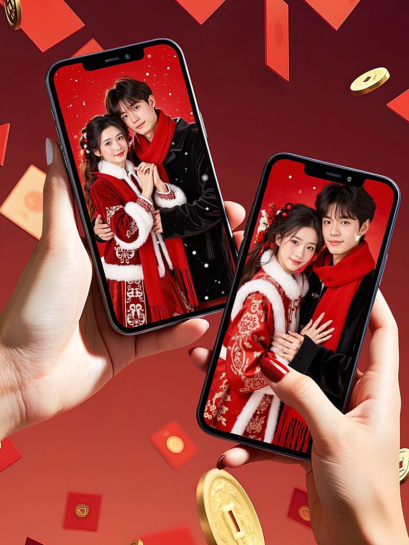 春节节日晒照祝福拼图工具小红书配图