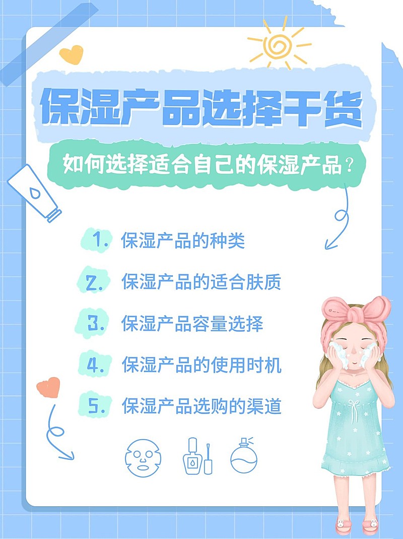 手帐风护肤品保湿产品种类小红书封面套装