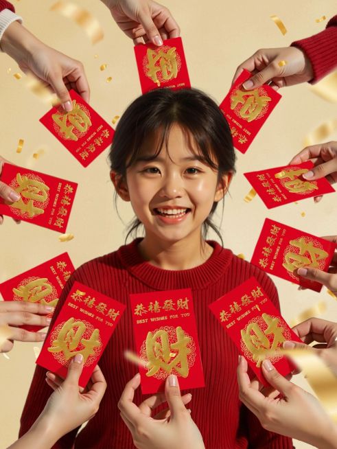 春节招财财运写真AIGC小红书配图预览效果