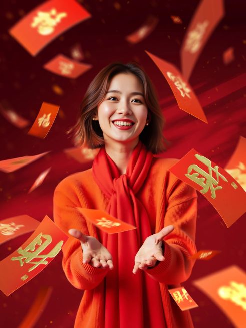 蛇年春节晒图晒照财运写真小红书配图预览效果