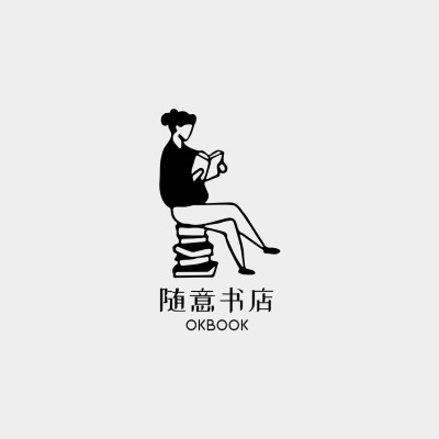 书店手绘趣味logo