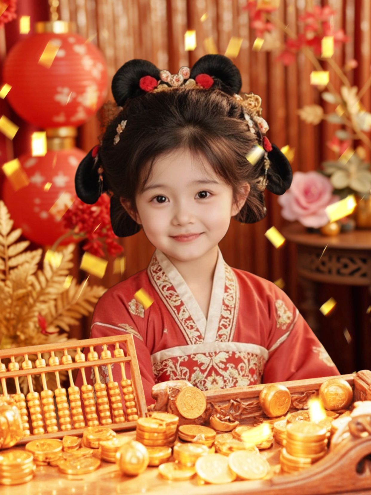 春节招财财运写真AIGC小红书配图