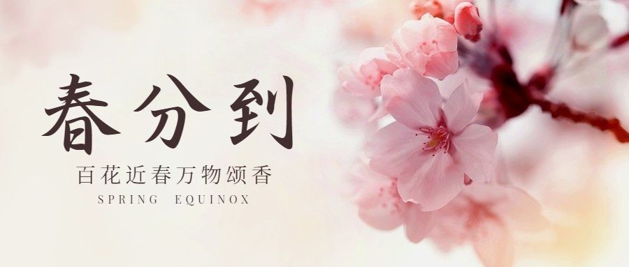 春分节气祝福春天实景公众号首图预览效果
