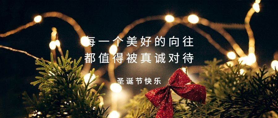 圣诞节祝福问候日签实景公众号首图预览效果