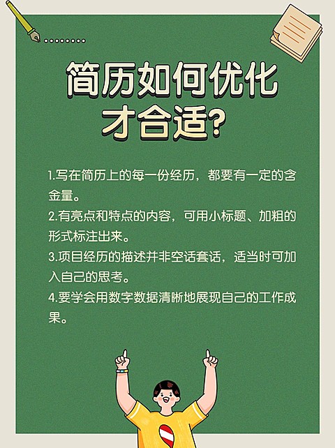 简历优化攻略科普小红书配图
