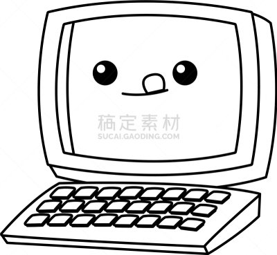计算机,书桌,可爱,计算机键盘,卡通,可爱的,清新,图像,性格,收集