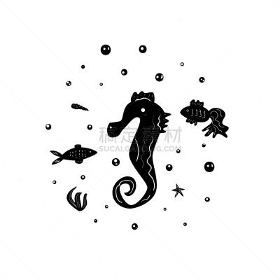 海洋,华丽的,商务,请柬,传单,模板,草,剪影,构图,问候