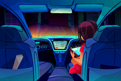 女孩,电车,里面,汽车,交通,药丸,技术,女人,雷达