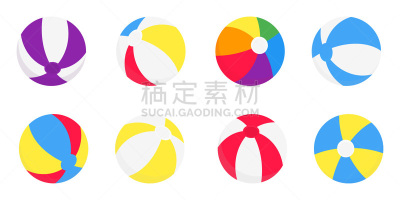夏天,标志,玩具,球体,矢量,海滩充气球,计算机图标,绘画插图,扁平化设计,度假