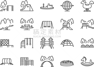 游乐场,图标集,轮廓,游戏杠,图像,公园,建筑业,攀登架,设计元素,休闲