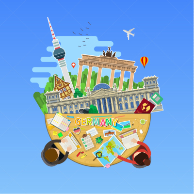 概念,德国,旅行的人,知识,红色,传统,图像,旅游,度假,教育