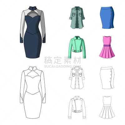 女人,衣服,计算机图标,分离着色,轮廓,外套,图像,品牌名称,布置,收集