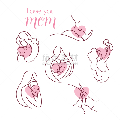 母亲,婴儿,幸福,母亲节,可爱的,贺卡,家庭,父母,谚语,女人