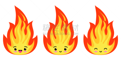 图标集,火,火焰,白色背景,分离着色,网络表情,可爱的,热,大篝火,背景分离