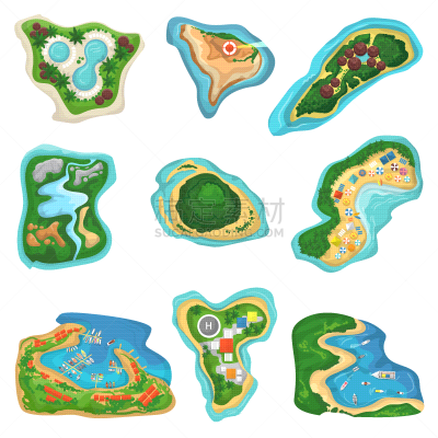 海滩,半岛,岛,分离着色,鸡尾酒,自然,图像,海洋,自然美,度假