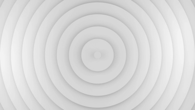 白色圆圈成长3D动画无缝循环