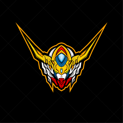robot head e sports logo