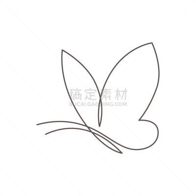 线条,一个物体,绘画插图,两翼昆虫,蝶泳,黄油,矢量,连续性,背景分离,简单